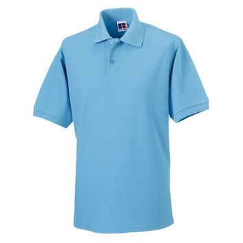 Russell Hardwearing Polycotton Polo Shirt Sky Blue
