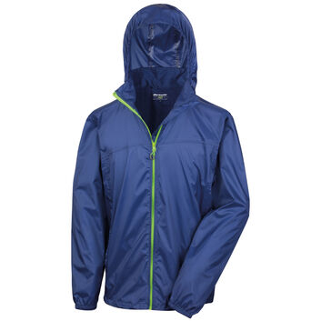 Result Urban Outdoor Wear HDi Quest Lightweight Stowable Jacket Navy/Lime