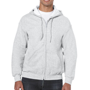 Gildan Heavy Blend Adult Full Zip Hooded Sweatshirt Ash Grey