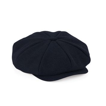 Beechfield  Heritage Baker Boy Cap Navy Herringbone