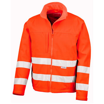 Result Safeguard Hi-vis Tech Soft Shell Jacket Hi Vis Orange