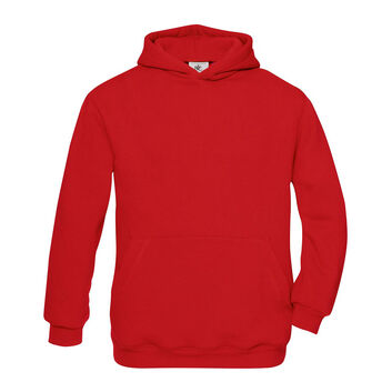 B&C Hooded Kid's Sweatshirt Red