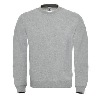 B&C ID.002 Cotton Rich Sweatshirt Heather Grey