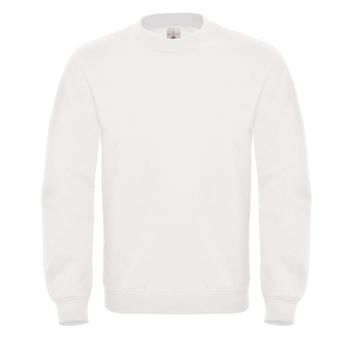 B&amp;C ID.002 Cotton Rich Sweatshirt White