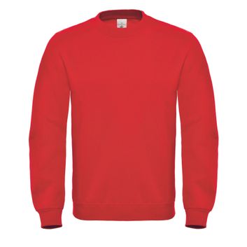 B&amp;C ID.002 Cotton Rich Sweatshirt Red