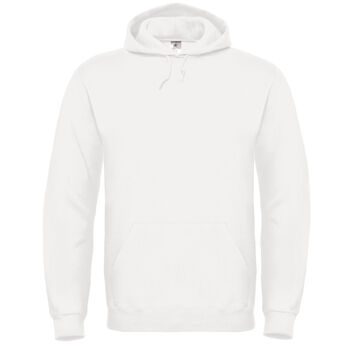 B&C ID.003 Cotton Rich Hooded Sweatshirt White