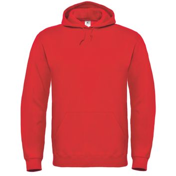 B&amp;C ID.003 Cotton Rich Hooded Sweatshirt Red