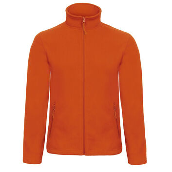 B&C ID.501 Men's Micro Fleece Full Zip Pumpkin Orange