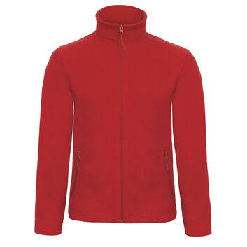 B&C ID.501 Men's Micro Fleece Full Zip Red