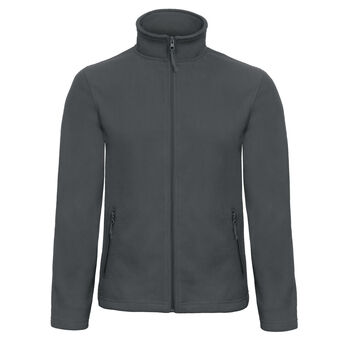 B&C ID.501 Men's Micro Fleece Full Zip Dark Grey