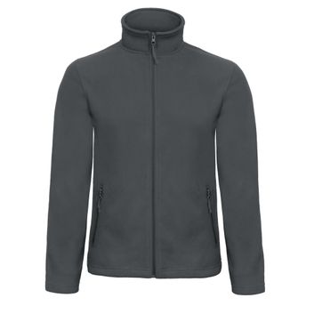 B&amp;C ID.501 Men's Micro Fleece Full Zip Dark Grey