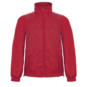B&amp;C ID.601 Men's Midseason Windbreaker Red