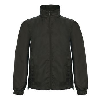 B&amp;C ID.601 Men's Midseason Windbreaker Black