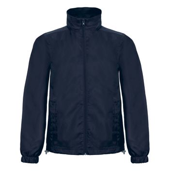 B&amp;C ID.601 Men's Midseason Windbreaker Navy Blue