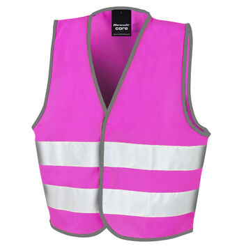 Result Safeguard Junior Enhanced Visibility Vest Fluorescent Pink