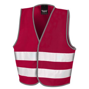 Result Safeguard Junior Enhanced Visibility Vest Burgundy