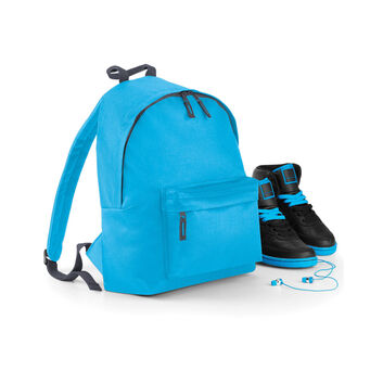 Bagbase Junior Fashion Backpack Surf Blue/ Graphite Grey