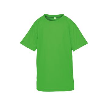 Spiro Impact Junior Performance Aircool Tee Floro Green