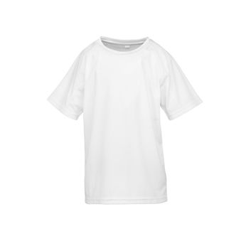 Spiro Impact Junior Performance Aircool Tee White