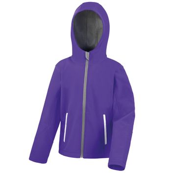 Result Core Junior TX Performance Hooded Softshell Purple/Grey