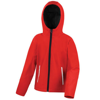 Result Core Junior TX Performance Hooded Softshell Red/Black