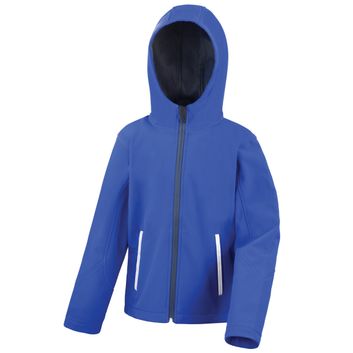 Result Core Junior TX Performance Hooded Softshell Royal/Navy