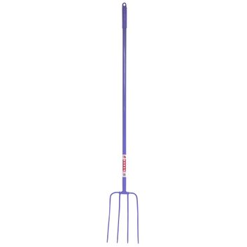 Faulks &amp; Cox Tubular Manure Fork - 4 Prong (48" Long Shaft)