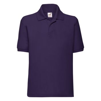Fruit Of The Loom Kid's 65/35 Polo Purple