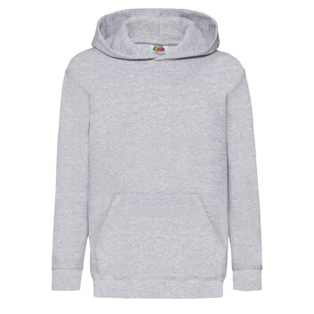 Fruit Of The Loom Kid's Classic Hooded Sweat Heather Grey
