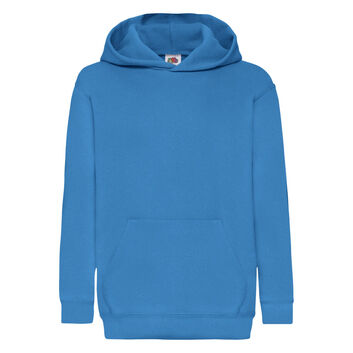Fruit Of The Loom Kid's Classic Hooded Sweat Azure Blue