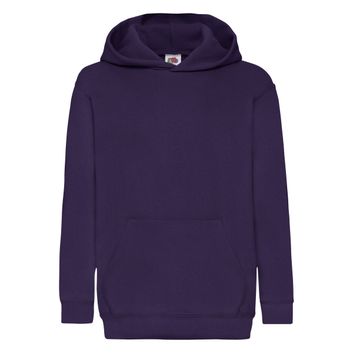 Fruit Of The Loom Kid's Classic Hooded Sweat Purple
