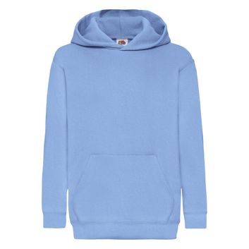 Fruit Of The Loom Kid's Classic Hooded Sweat Sky Blue