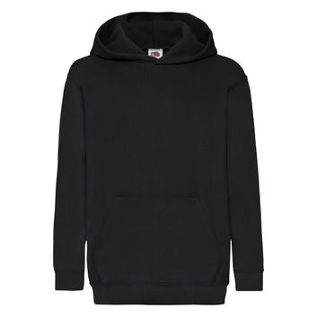Fruit Of The Loom Kid's Classic Hooded Sweat Black