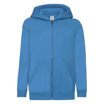 Fruit Of The Loom Kid's Classic Hooded Sweat Jacket Azure Blue