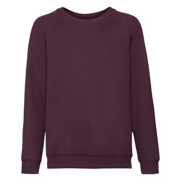 Fruit Of The Loom Kid's Classic Raglan Sweat Burgundy