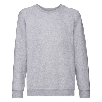 Fruit Of The Loom Kid's Classic Raglan Sweat Heather Grey