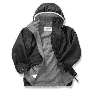 Result Kid's Reversible StormDri 4000 Fleece Jacket Black/Grey
