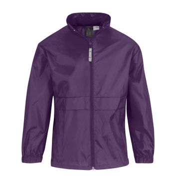 B&amp;C Kid's Sirocco Windcheater Jacket Purple