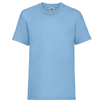 Fruit Of The Loom Kid's Valueweight T-Shirt Sky Blue