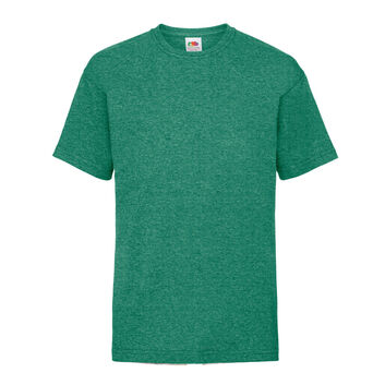 Fruit Of The Loom Kid's Valueweight T-Shirt Retro Heather Green