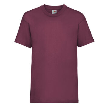 Fruit Of The Loom Kid's Valueweight T-Shirt Burgundy