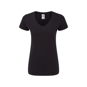 Fruit Of The Loom Ladies' 150 V-Neck T Black