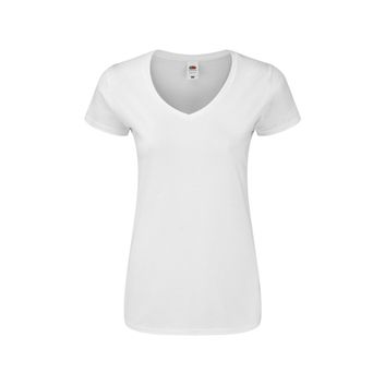 Fruit Of The Loom Ladies' 150 V-Neck T White
