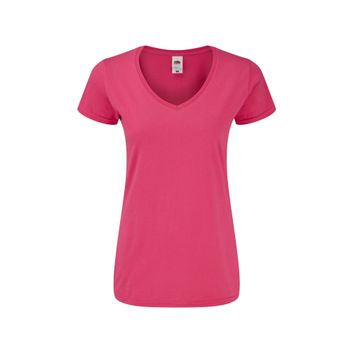 Fruit Of The Loom Ladies' 150 V-Neck T Fuchsia