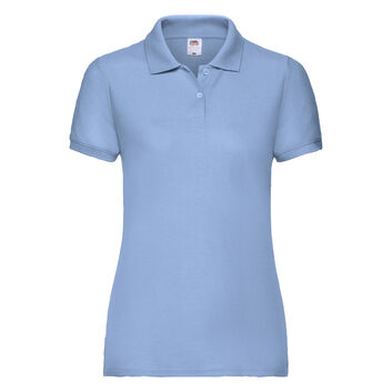 Fruit Of The Loom Ladies' 65/35 Polo Sky Blue