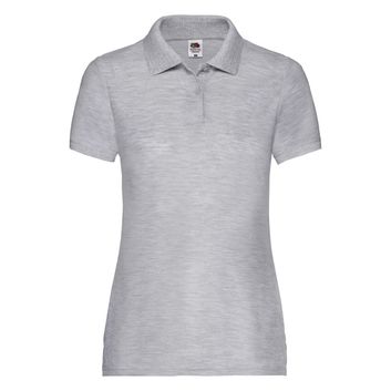 Fruit Of The Loom Ladies' 65/35 Polo Heather Grey