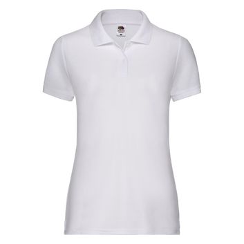 Fruit Of The Loom Ladies' 65/35 Polo White