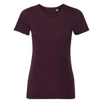 Russell Pure Organic Ladies' Authentic Tee Pure Organic Burgundy