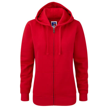 Russell Ladies' Authentic Zipped Hood Classic Red