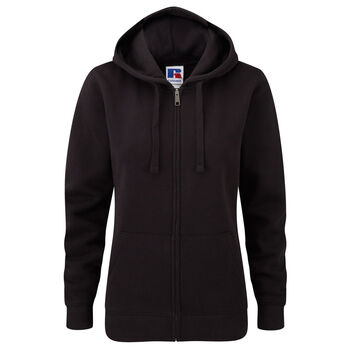 Russell Ladies' Authentic Zipped Hood Black